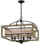Cal® Lighting & Accessories Palencia 6-Light Distressed Oak Chandelier-2