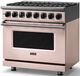 Viking® 7 Series 36" Blush Pro Style Dual Fuel Range-3
