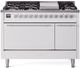 Ilve® Professional Plus II 48" White Pro Style Dual Fuel Range-0
