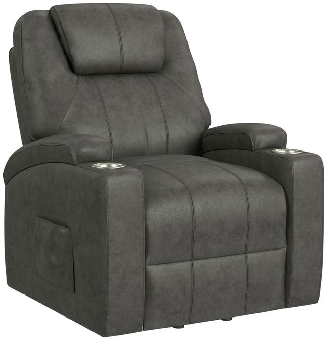 Elements International Kenmore Dark Gray Lift Power Recliner Chair-0
