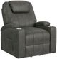 Elements International Kenmore Dark Gray Lift Power Recliner Chair-0
