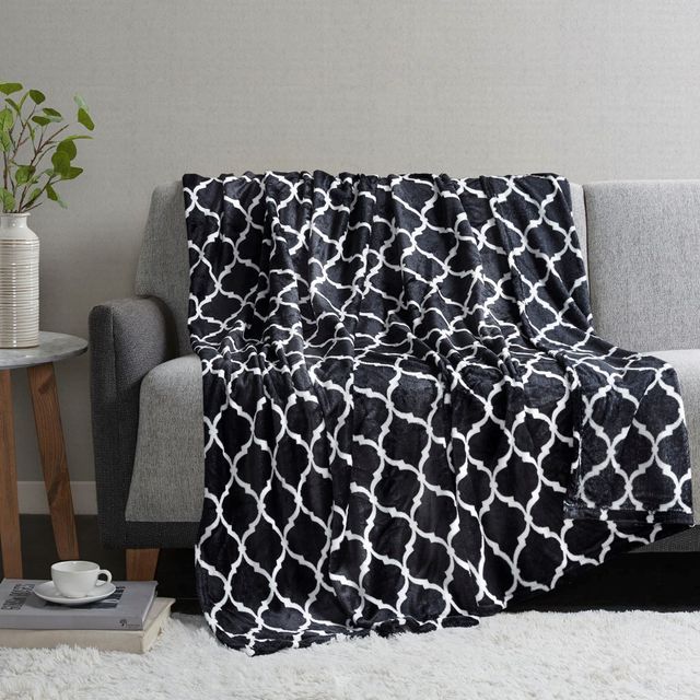 Olliix by Madison Park Ogee 1 Brown Oversized Throw-1