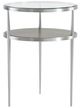 Bernhardt Cornelia Glass Top Accent Table with Brushed Stainless Steel Base-2