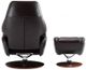 BarcaLounger© Marjon Janie Chocolate Pedestal Recliner and Ottoman-3