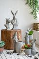 A & B Home Gray Cement Dog Bust Accent-5