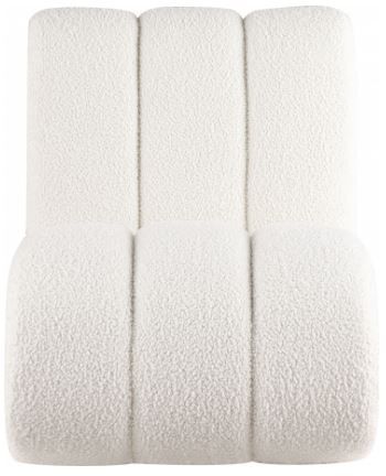 Meridian Furniture Swoon Cream/White Oak Faux Sheepskin Accent Chair-1