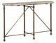 Furniture Classics Colmar Gray/White Console Table with Antique Brass Base-0