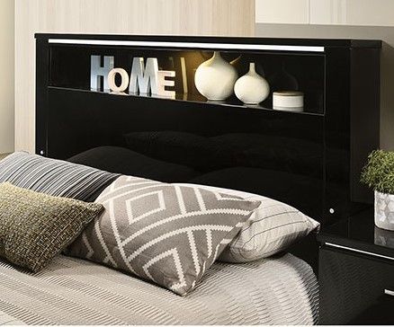 Furniture of America® Carlie 5-Piece Black Queen Bedroom Set-2