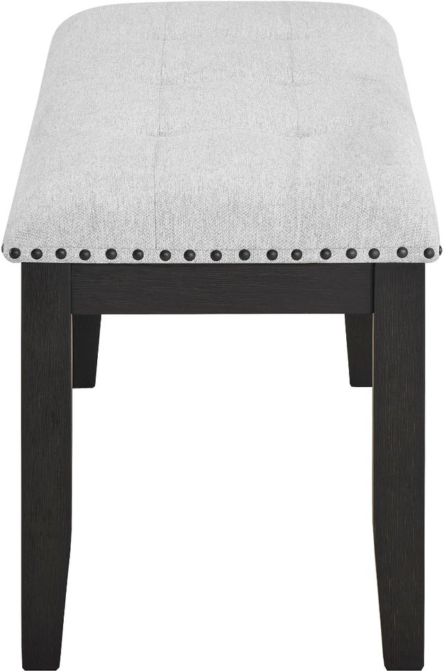 Crown Mark Vance Black/Light Gray Dining Bench-2