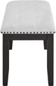 Crown Mark Vance Black/Light Gray Dining Bench-2