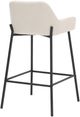 Inspire™ Baily 2-Piece Beige/Black 26" Fabric Counter Stool-1
