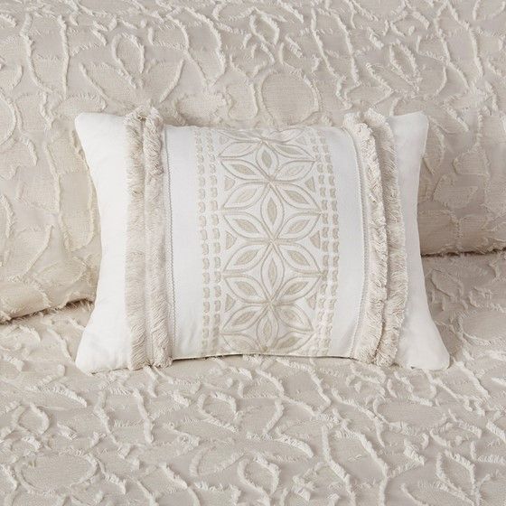 Olliix by Madison Park Florence 4 Pieces Light Taupe Full/Queen Cotton Comforter Set-3