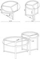 Coaster® Delia 2-Piece Glass Top Nesting Coffee Table with Chrome Base-3