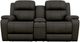 La-Z-Boy® Dorian Mocha Leather Power Reclining Loveseat with Console, Headrest and Lumbar-1