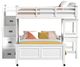 Elements International Hampton Kids White Twin/Full Loft Bed with Staircase and Desk-1