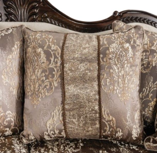 Furniture of America® Andalusia Dark Cherry/Light Brown Loveseat-2