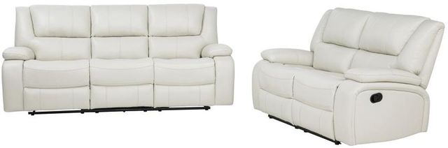 Coaster® Camila 2-Piece White Manual Reclining Sofa Set-0
