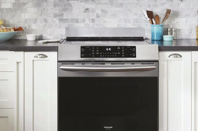 Frigidaire® Stainless Steel Front Control Freestanding Range Backsplash Trim Kit-1