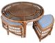 Braxton Culler Customizable Raffles Round Cocktail Table with Benches-0