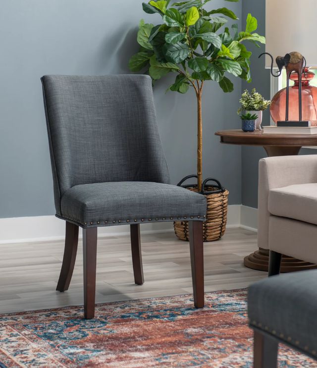 Powell® Auden 2-Piece Espresso/Gray Dining Chair Set-1