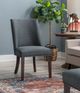 Powell® Auden 2-Piece Espresso/Gray Dining Chair Set-1