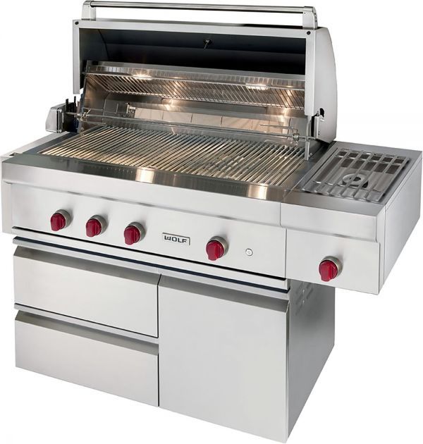 Wolf® 13" Stainless Steel Side Natural Gas Burner-1