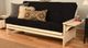 Kodiak Furniture Phoenix Suede Black/Antique White Full Futon with Mattress-1