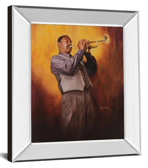 Classy Art Trumpet Player Framed Wall Art-1