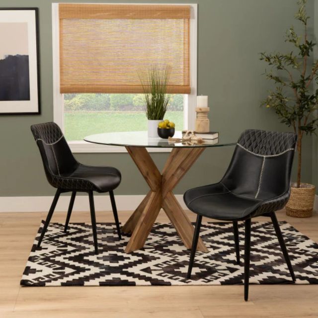 Linon August 2-Piece Black Dining Chair Set-1
