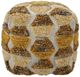 TOV Furniture Sawyer Gold/Natural Tones Tufted Pouf-3