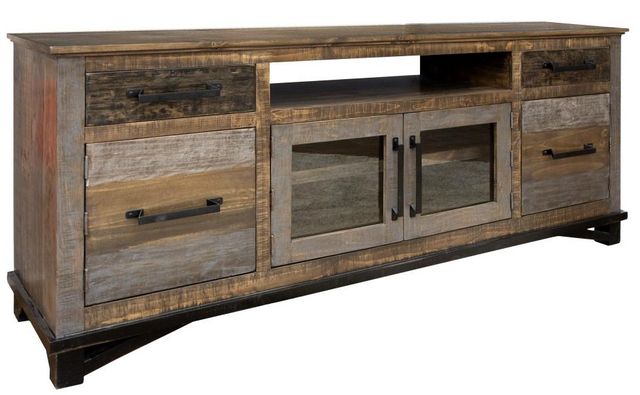 International Furniture Direct Loft Brown/Gray 76" TV Stand-0