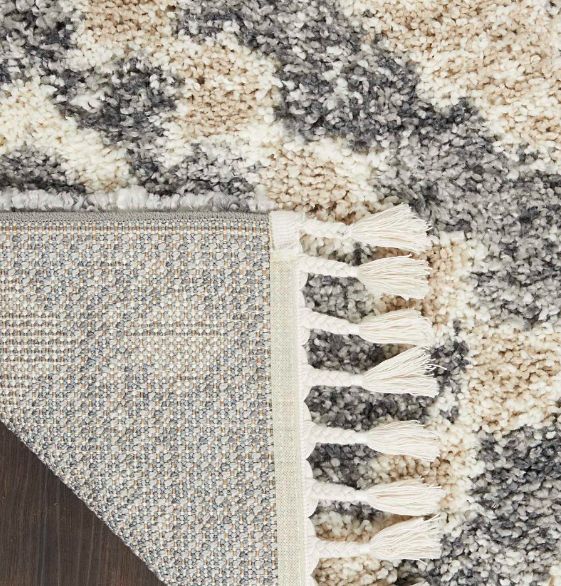 Nourison Home™ Oslo Shag Ivory/Gray 5'x8' Style 2 Area Rug-3