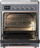 Ilve® Majestic III 30" Blue Gray Pro Style Induction Range with Triple Glass Door and Copper Trim-1