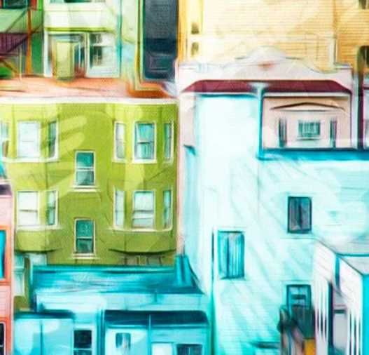 Stylecraft Looking At A Colorful City II Multi-Colored Wall Art-1