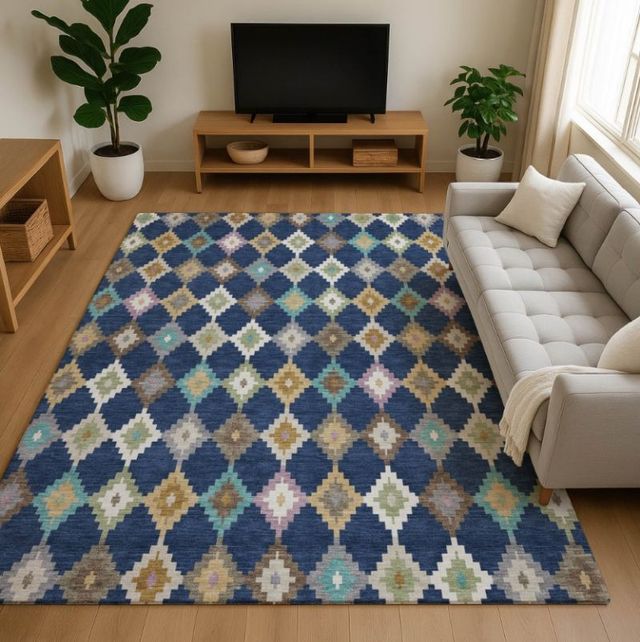 Dalyn™ Rug Company Kenner KN10 Navy 5'x8' Area Rug-1