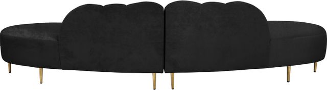 Meridian Furniture Divine 2-Piece Black Velvet Sectional-3