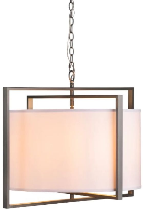 Crestview Collection Fields Silver 5-Light Drum Chandelier-2