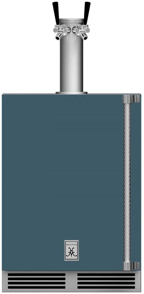 Hestan® GFDS Series 5.2 Cu. Ft. Pacific Fog Outdoor Double Faucet Beer Dispenser-0