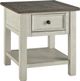 Signature Design by Ashley® Bolanburg Weathered Oak Rectangular End Table with Antique White Base -0