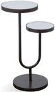 Bassett Mirror High-Low White Scatter Table with Bronze Base-0