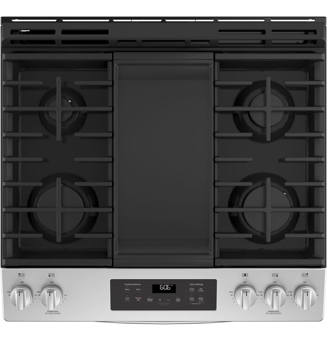 GE® 30" Stainless Steel Slide In Gas Range-2