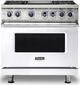 Viking® 7 Series 36" White Pro Style Natural Gas Range-0