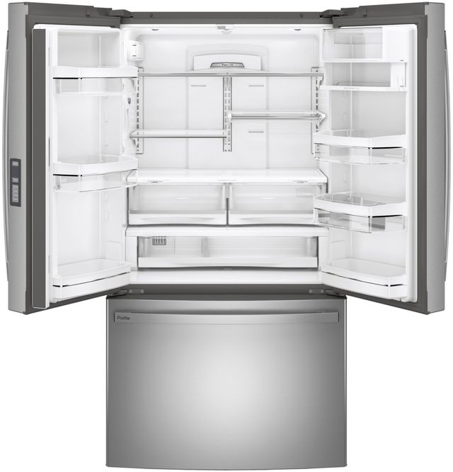 GE Profile™ 36 in. 23.1 Cu. Ft. Fingerprint Resistant Stainless Steel Counter Depth French Door Refrigerator-1