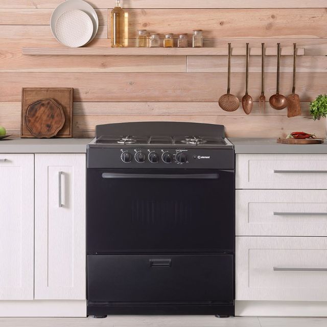 Element® 30" Black Freestanding Gas Range -2