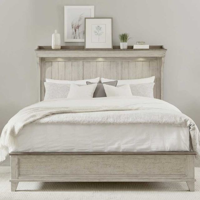 Liberty Furniture Ivy Hollow Dusty Taupe/Weathered Linen California King Mantle Panel Bed-1