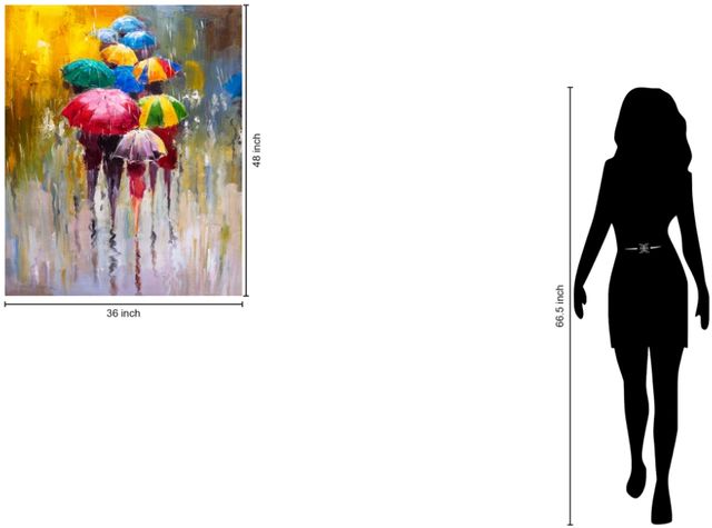 Classy Living Radiant Rainwalk Abstraction Wall Art-2