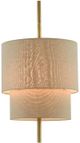 Currey & Company Combermere Antique Brass/Linen Chandelier-0