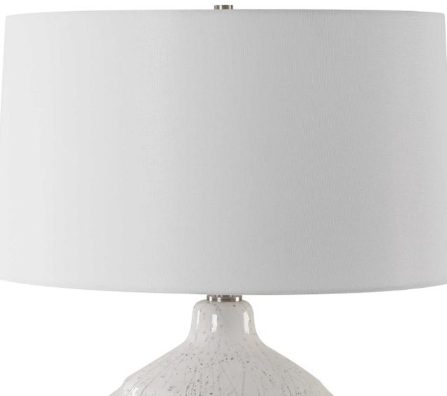 Uttermost® Dribble White Glaze Table Lamp-3