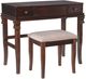 Linon Angela 2-Piece Walnut Vanity Set-1