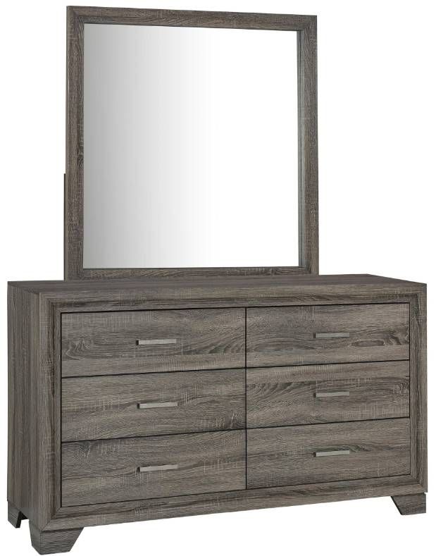 Coaster® Wright Brown Oak Dresser and Mirror-0